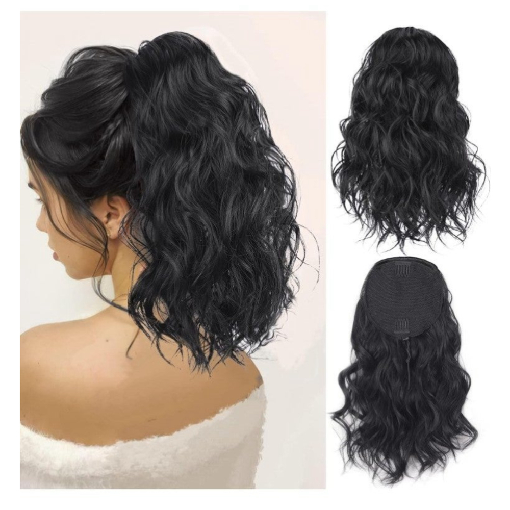 Curly Ponytail drawstring extension 14 inch
